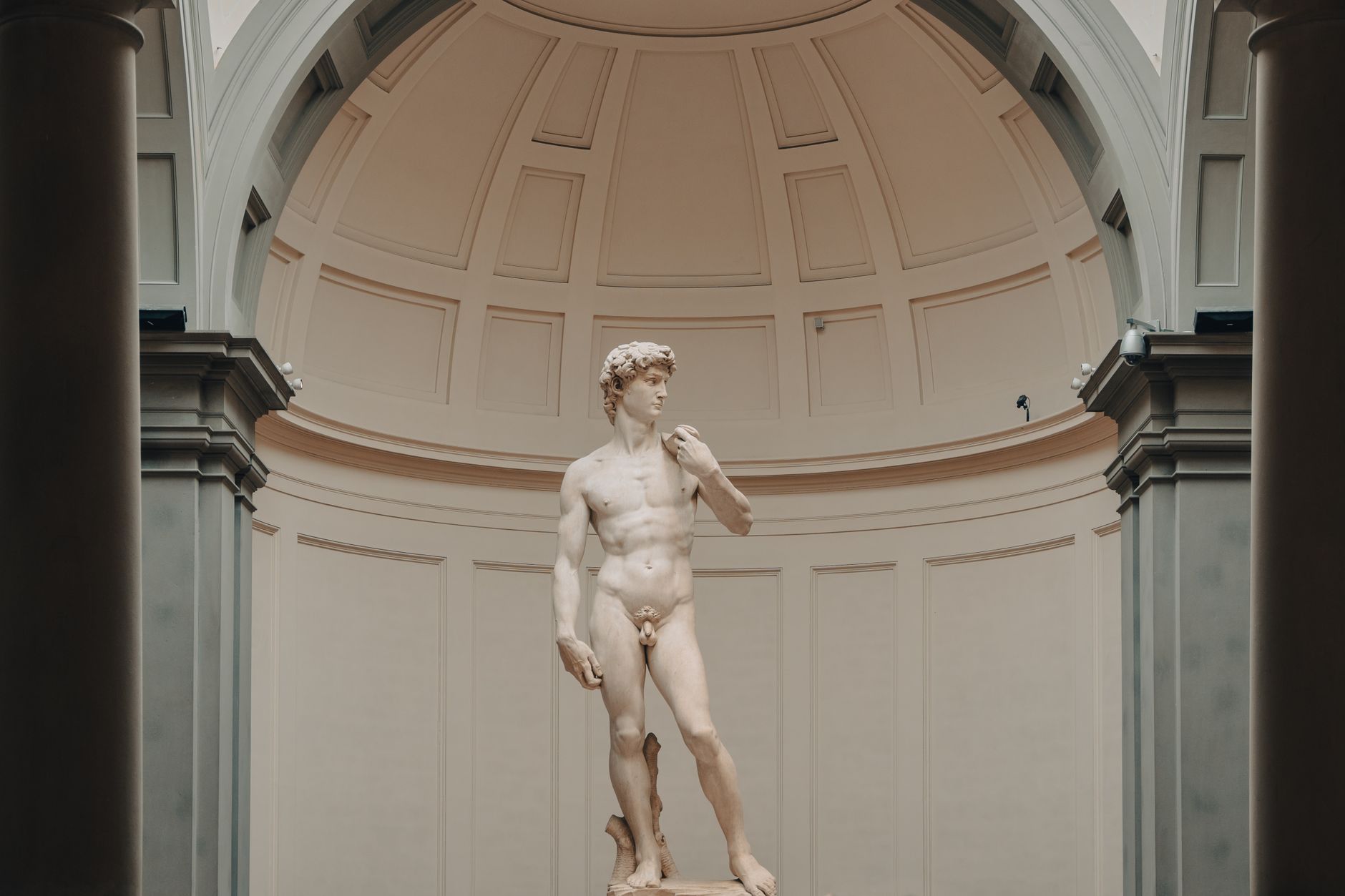 La statua del David nella Galleria dell'Accademia